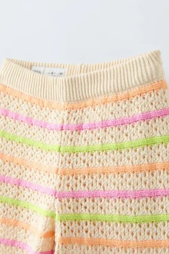 Niños ZARA 6 - 14 Años·Punto|6 - 14 Años·Pantalones<PANTALÓN PUNTO CROCHET RAYAS
