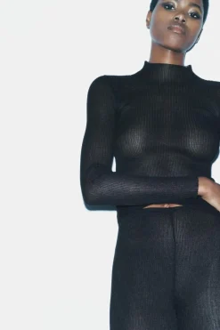 Fashion PANTALÓN PUNTO FINO RIB Mujer Pantalones