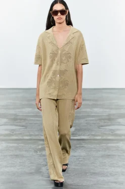 Hot PANTALÓN PUNTO JACQUARD Mujer Pantalones|Cárdigan / Jerséis