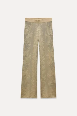 Hot PANTALÓN PUNTO JACQUARD Mujer Pantalones|Cárdigan / Jerséis