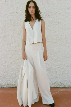 Hot PANTALÓN RAYA DIPLOMÁTICA PLIEGUES Mujer Pantalones