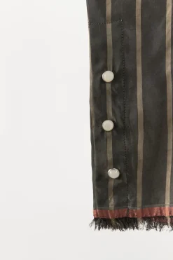 Discount PANTALÓN RAYAS BOTONES LATERALES Mujer Pantalones|Lenceria