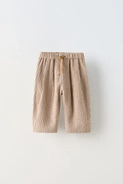 Niños ZARA 6 - 18 Meses·Pantalones / Leggings<PANTALÓN RAYAS CORDÓN