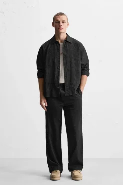 Sale PANTALÓN RAYAS MEZCLA MODAL Hombre Pantalones