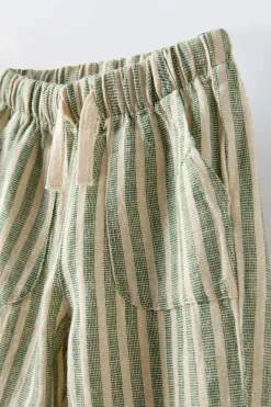 Niños ZARA 6 - 18 Meses·Pantalones / Leggings<PANTALÓN RAYAS RÚSTICO