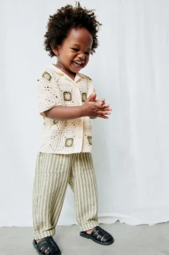 Niños ZARA 6 - 18 Meses·Pantalones / Leggings<PANTALÓN RAYAS RÚSTICO