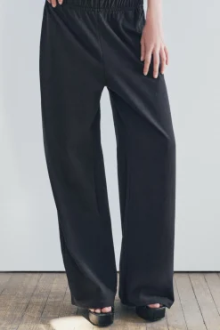 Fashion PANTALÓN RECTO ALGODÓN Mujer Pantalones|Sudaderas / Joggers