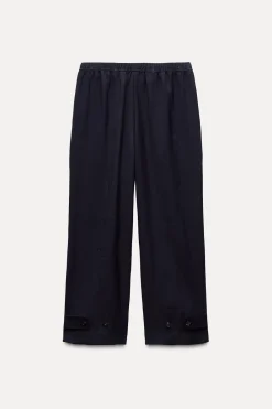 Fashion PANTALÓN RECTO BAJO TRABILLAS Mujer Pantalones