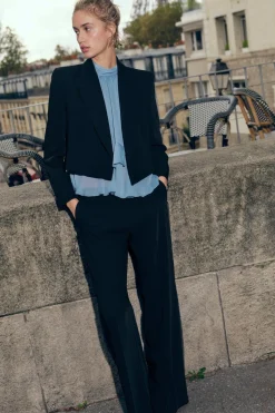 Outlet PANTALÓN RECTO BANDA LATERAL COMBINADA Mujer Pantalones