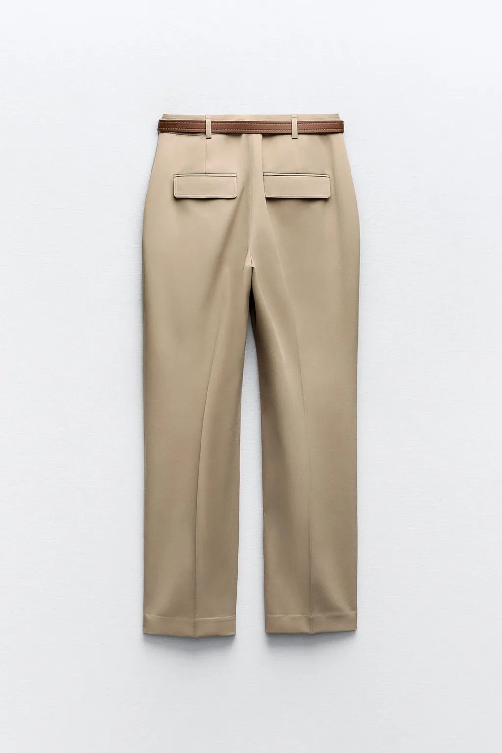 Clearance PANTALÓN RECTO CINTURÓN Mujer Pantalones