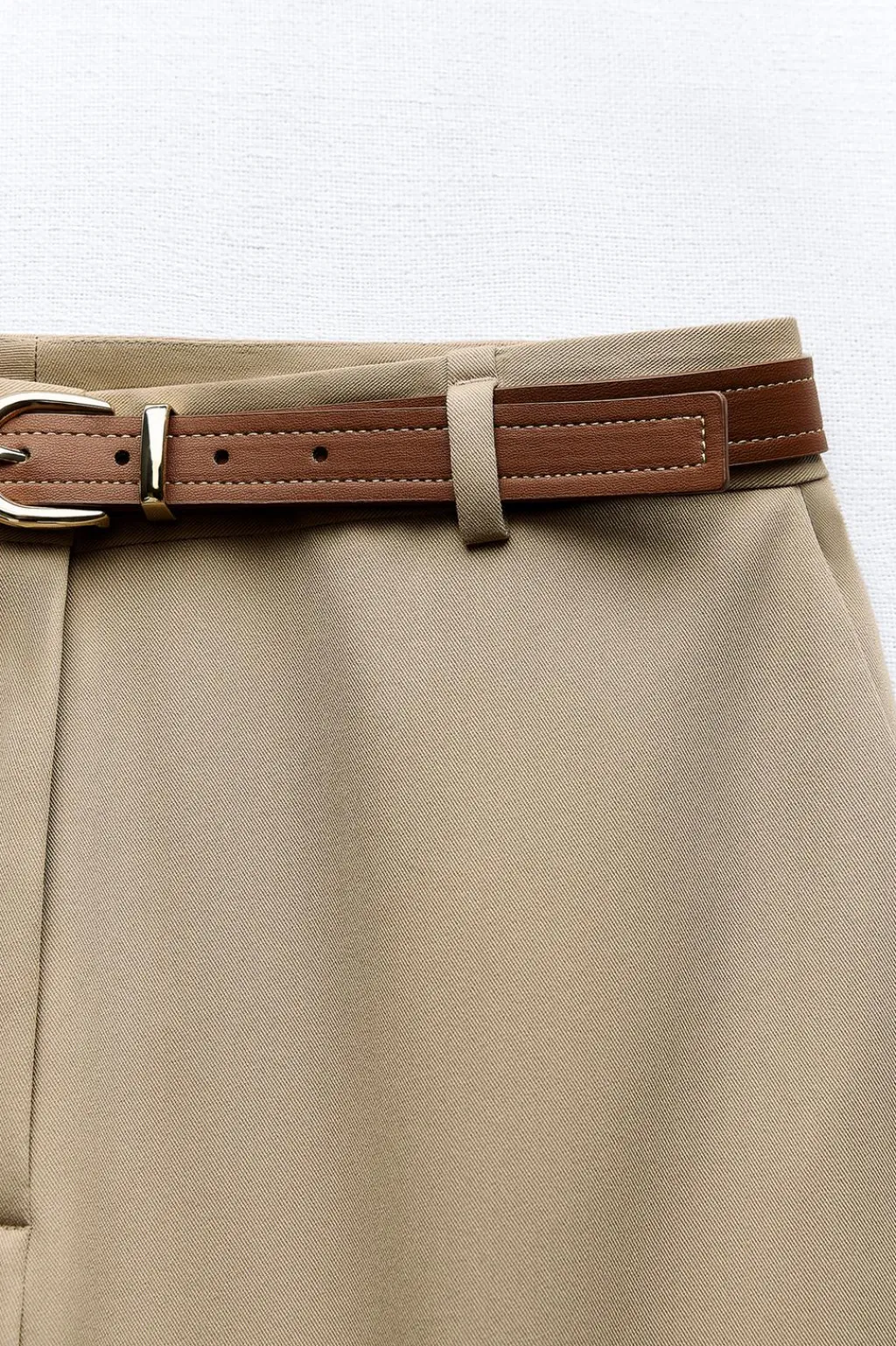 Clearance PANTALÓN RECTO CINTURÓN Mujer Pantalones