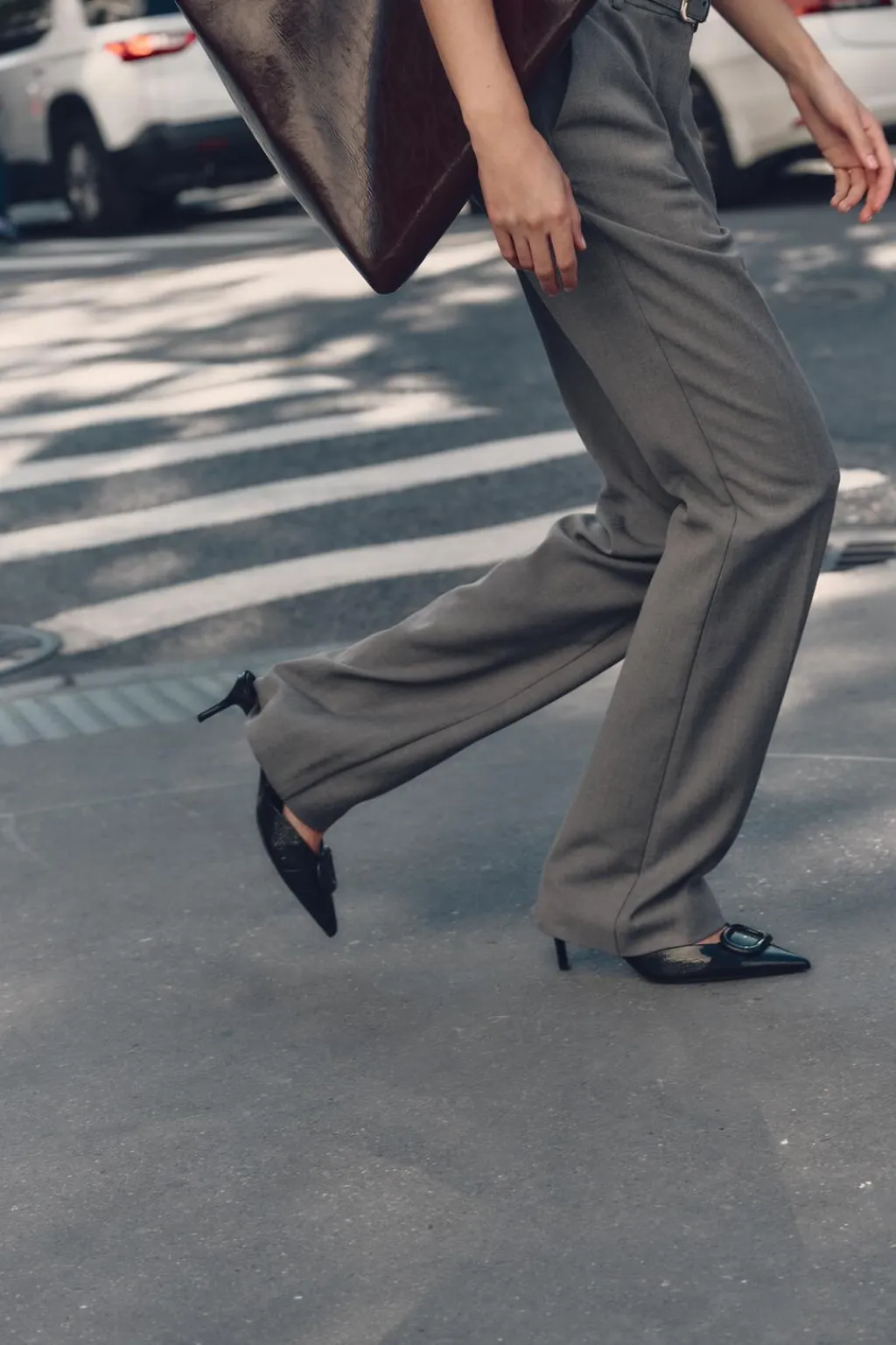 Outlet PANTALÓN RECTO CINTURÓN Mujer Pantalones