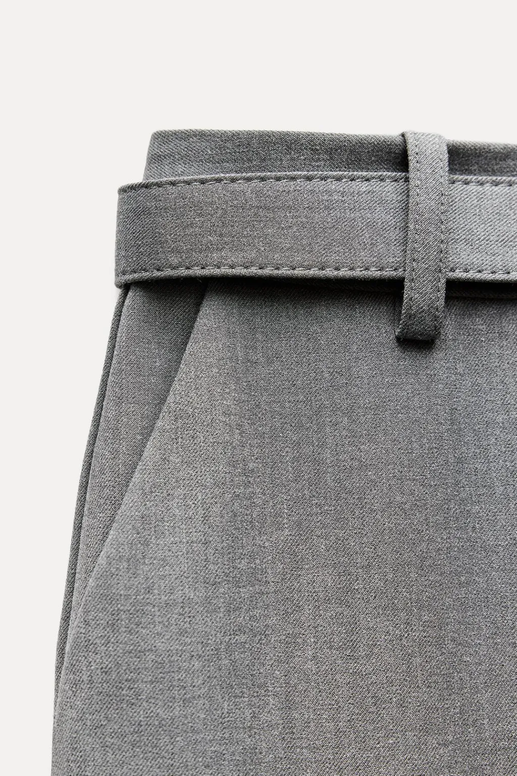 Outlet PANTALÓN RECTO CINTURÓN Mujer Pantalones