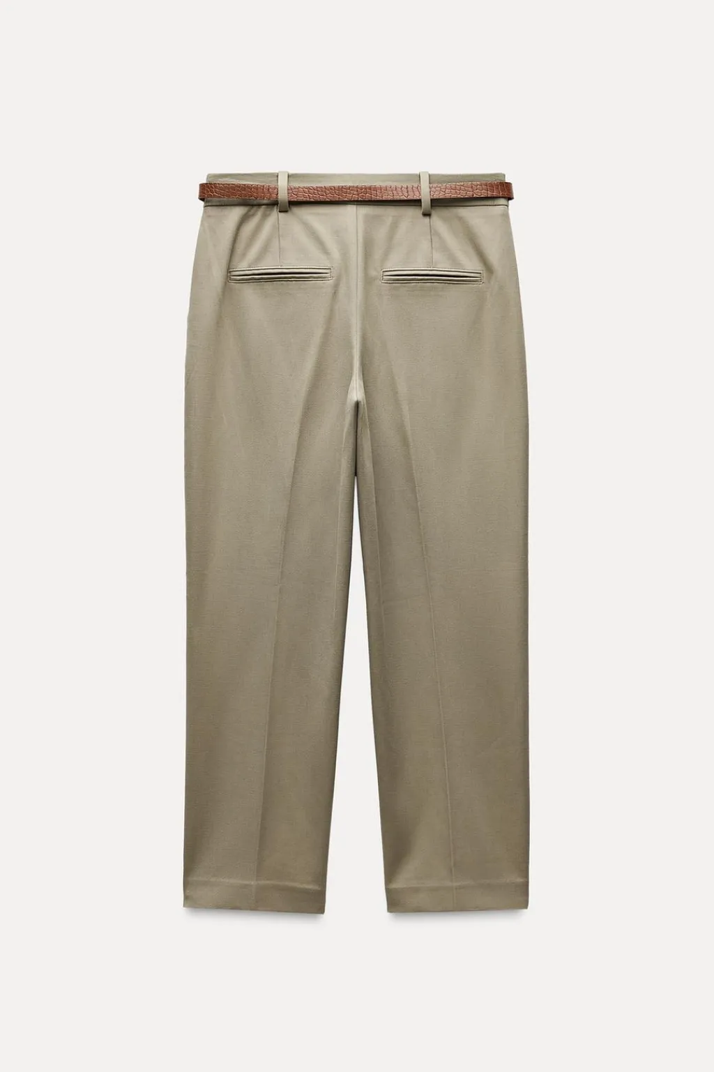 Best PANTALÓN RECTO CINTURÓN Mujer Pantalones