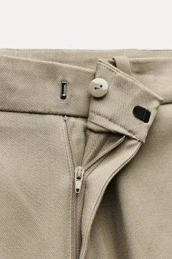 Best PANTALÓN RECTO CINTURÓN Mujer Pantalones