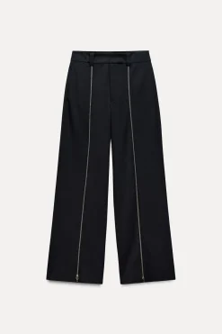 Best PANTALÓN RECTO CREMALLERAS ZW COLLECTION Mujer Pantalones