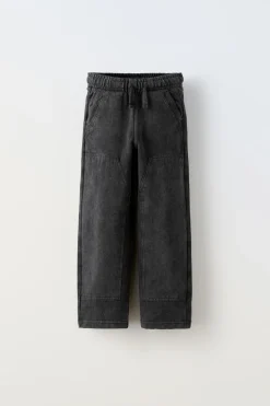 Niños ZARA 6 - 14 Años·Pantalones<PANTALÓN RECTO EFECTO LAVADO