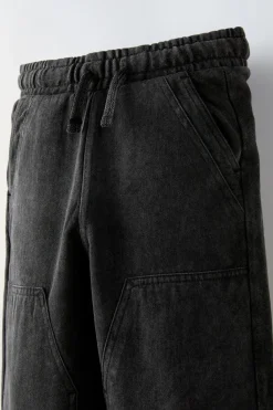 Niños ZARA 6 - 14 Años·Pantalones<PANTALÓN RECTO EFECTO LAVADO