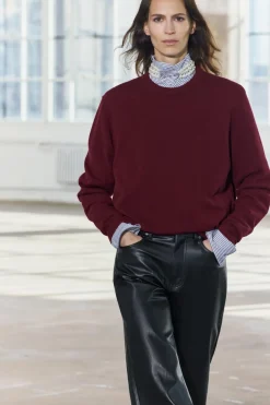 Online PANTALÓN RECTO EFECTO PIEL ZW COLLECTION Mujer Pantalones