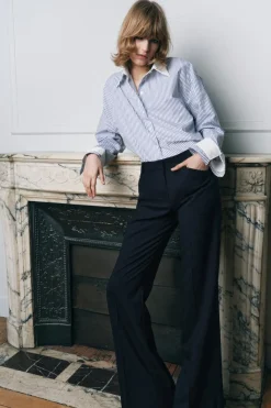 Online PANTALÓN RECTO LANA 100% ZW COLLECTION Mujer Pantalones