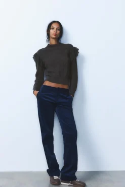 Outlet PANTALÓN RECTO PANA Mujer Pantalones