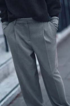 Outlet PANTALÓN RECTO PINZAS Mujer Pantalones