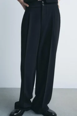 Sale PANTALÓN RECTO PINZAS ZW COLLECTION Mujer Pantalones