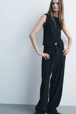 Sale PANTALÓN RECTO PINZAS ZW COLLECTION Mujer Pantalones