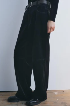 Online PANTALÓN RECTO TERCIOPELO ZW COLLECTION Mujer Pantalones