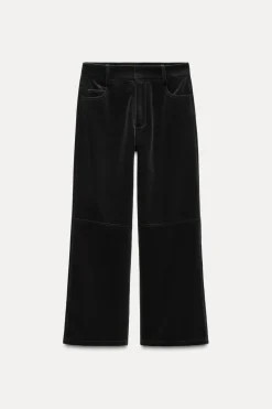 Online PANTALÓN RECTO TERCIOPELO ZW COLLECTION Mujer Pantalones