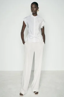 Discount PANTALÓN RECTO TIRO ALTO Mujer Pantalones