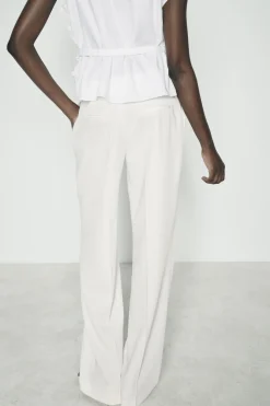 Discount PANTALÓN RECTO TIRO ALTO Mujer Pantalones