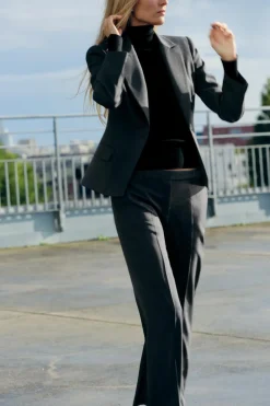 Fashion PANTALÓN RECTO TIRO MEDIO Mujer Pantalones