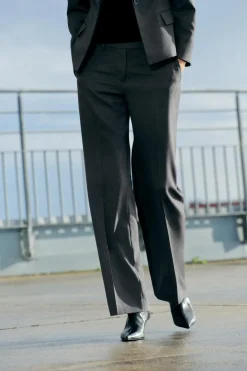 Fashion PANTALÓN RECTO TIRO MEDIO Mujer Pantalones