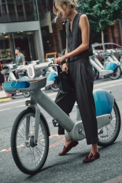 Hot PANTALÓN RECTO VUELTA BAJO Mujer Pantalones