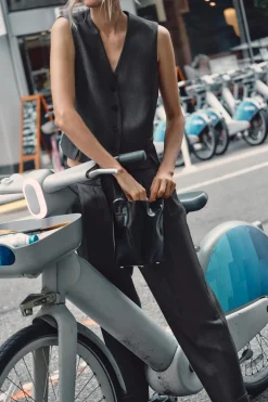 Hot PANTALÓN RECTO VUELTA BAJO Mujer Pantalones