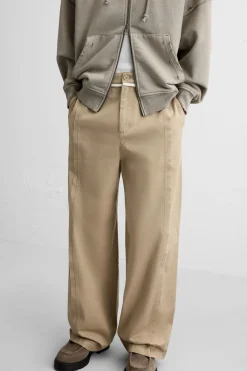 Online PANTALÓN RELAXED FIT COSTURAS Hombre Pantalones