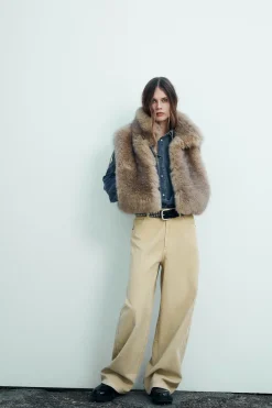 Online PANTALÓN RELAXED OVERSIZE PANA TIRO MEDIO Mujer Pantalones