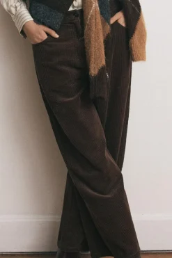 Best PANTALÓN RELAXED PANA ZW COLLECTION Mujer Pantalones