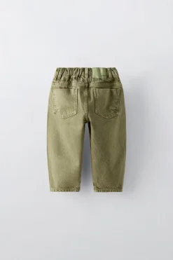 Niños ZARA 1½ - 6 Años·Pantalones|1½ - 6 Años·Pantalones / Leggings<PANTALÓN SARGA BALLOON FIT