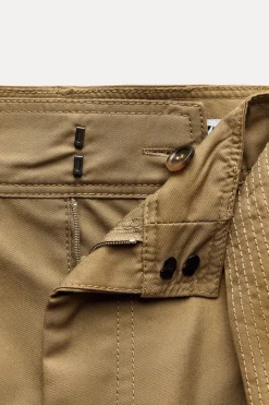 Discount PANTALÓN SARGA CINTURÓN ZW COLLECTION Mujer Pantalones