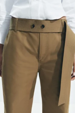 Discount PANTALÓN SARGA CINTURÓN ZW COLLECTION Mujer Pantalones