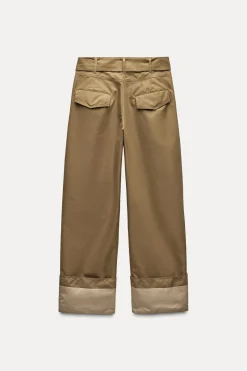 Discount PANTALÓN SARGA CINTURÓN ZW COLLECTION Mujer Pantalones