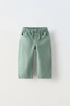 Niños ZARA 1½ - 6 Años·Pantalones|6 - 18 Meses·Pantalones / Leggings<PANTALÓN SARGA CULOTTE