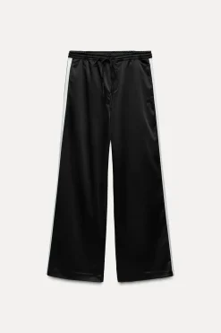 Outlet PANTALÓN SATINADO BANDA LATERAL Mujer Pantalones