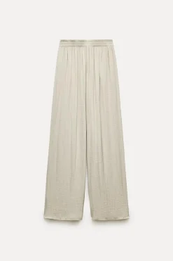 Hot PANTALÓN SATINADO CINTURA ELÁSTICA Mujer Pantalones