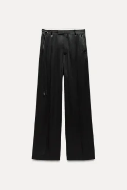 Fashion PANTALÓN SATINADO LAZO ZW COLLECTION Mujer Pantalones