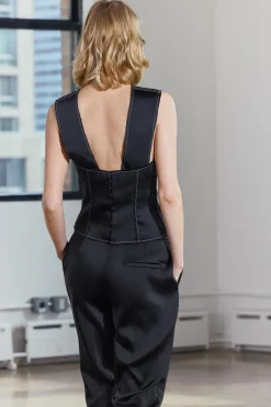 New PANTALÓN SATINADO PESPUNTES ZW COLLECTION Mujer Pantalones