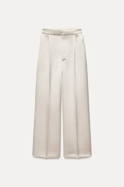 Fashion PANTALÓN SATINADO PINZAS ZW COLLECTION Mujer Pantalones