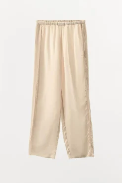 Clearance PANTALÓN SATINADO PUNTILLA Mujer Pantalones